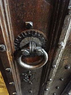 Heavy round metal door knocker