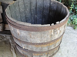 Large open half barrel