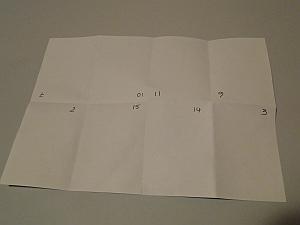 order of flesh side of sheet