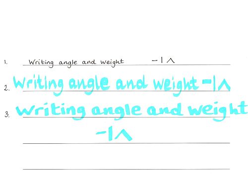 angle and weight angle and weight